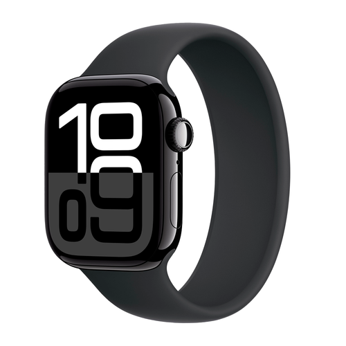 Умные часы Apple Watch Series 10 GPS, 42mm, Jet Black Aluminium Case with Solo Loop Size 7, Black (Черный)