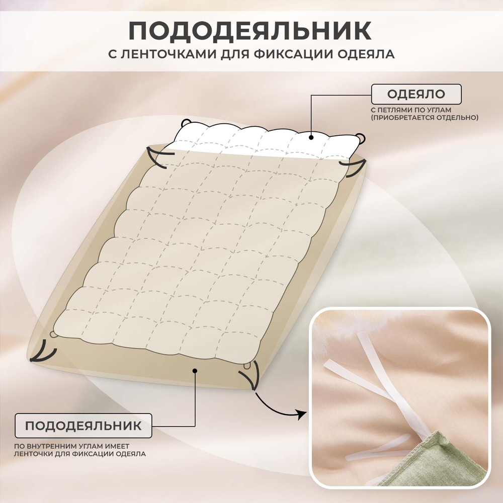 Комплект постельного белья Люкс Сатин 100% хлопок на резинке AR363