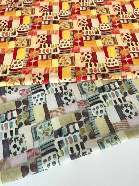 АБСТРАКТНЫЕ ОКОШКИ, ПЕСОЧНЫЙ - 100% хлопок 4