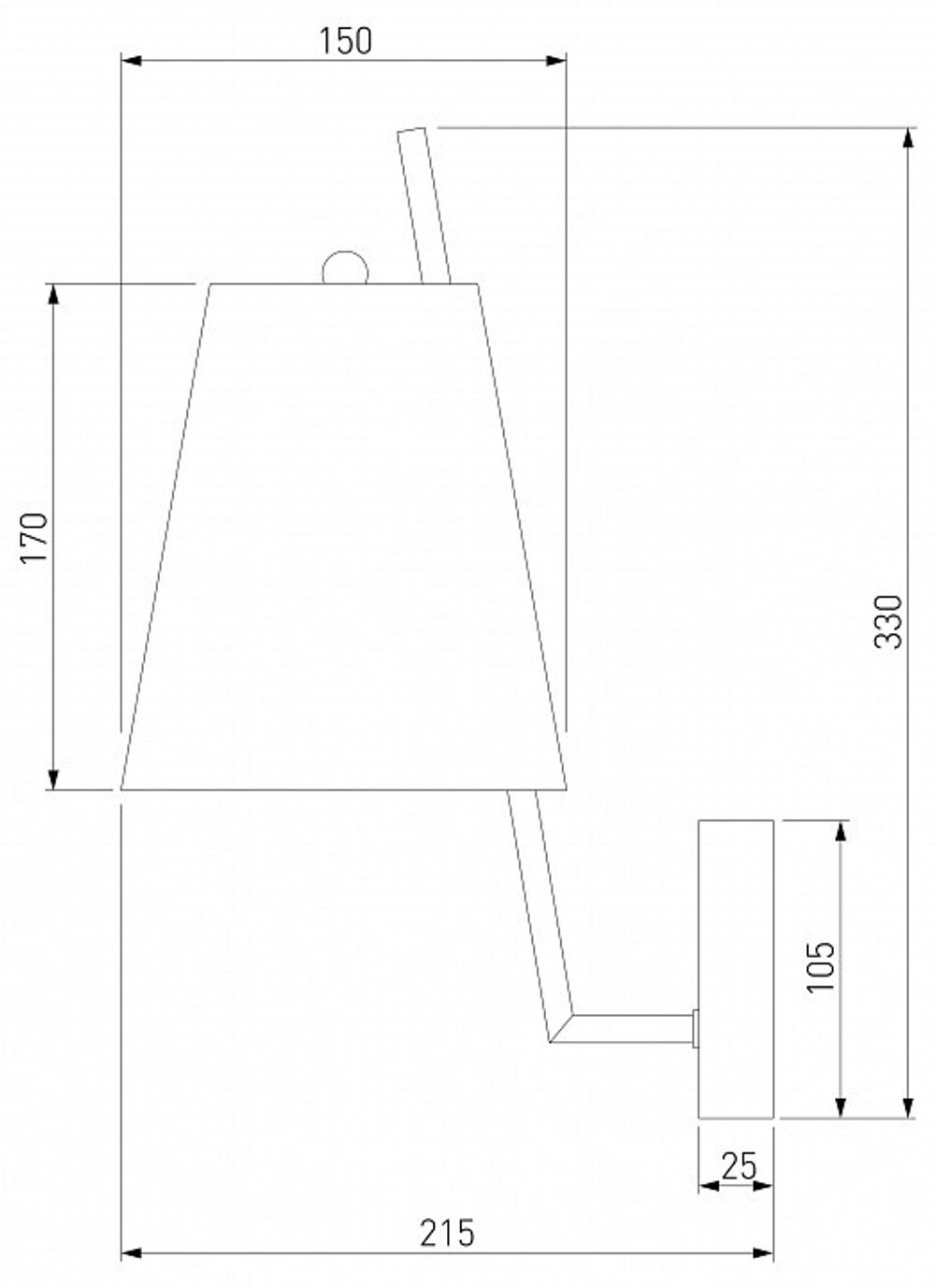 Бра Eurosvet Topanga 60173/1 латунь