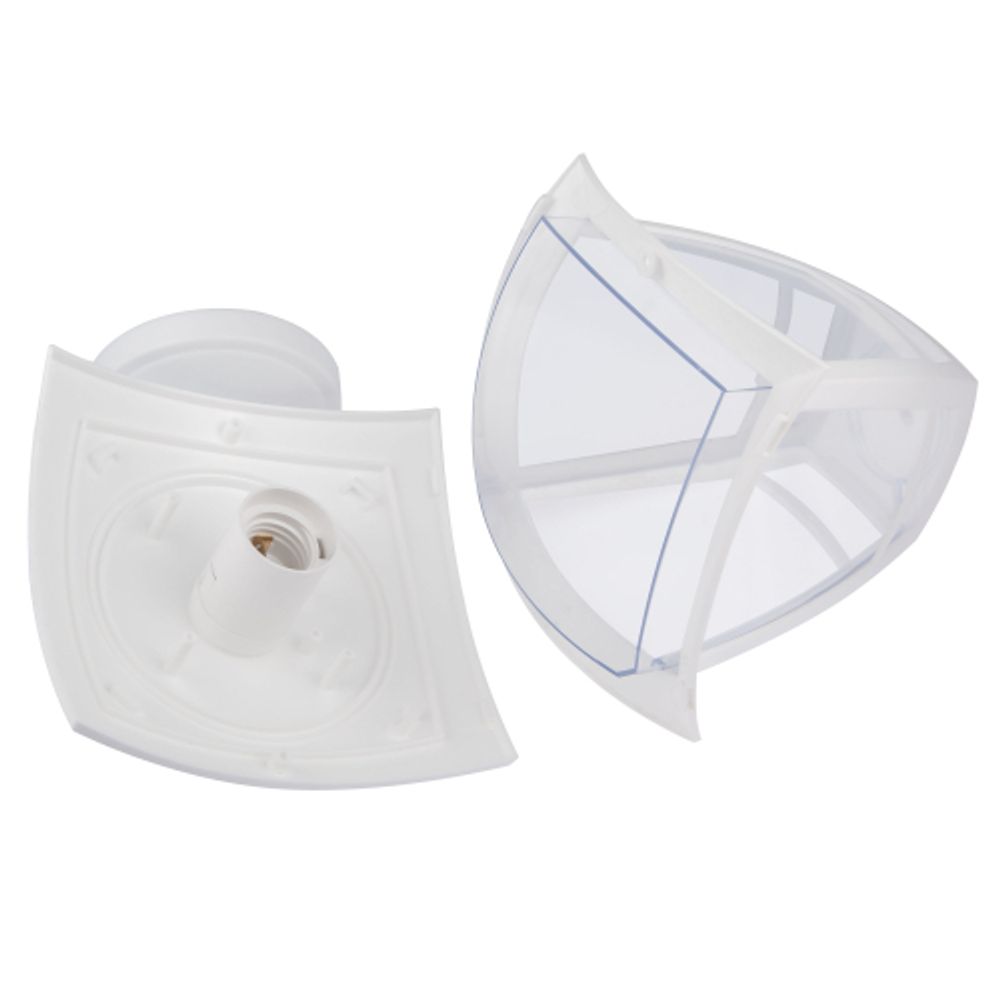 Садово-парковый светильник ЭРА НБУ 07-40-002 Дели 2 белый 4 гранный настенный IP44 Е27 max60Вт