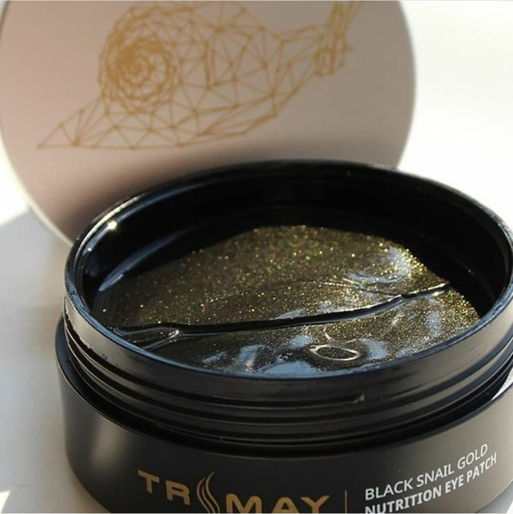 Питательные гидрогелевые патчи с муцином чёрной улитки TRIMAY Black Snail Gold Nutrition Eye Patch, 90 шт.