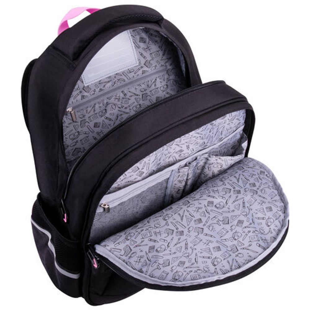 Рюкзак BRAUBERG SOFT, 2 отделения, "I love coffee", СВЕТЯЩИЙСЯ, 40х31х15 см, 270611