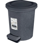 Ведро мусорное с педалью Stone 6 л темный камень