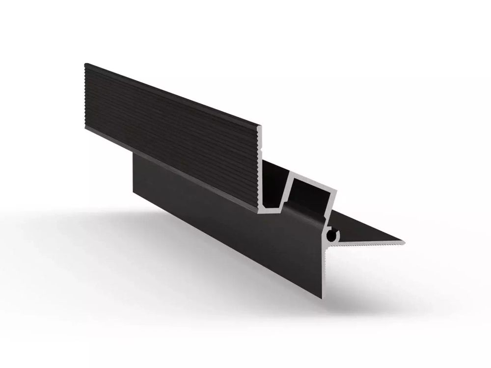 Потолочный теневой карниз Gips черный матовый, 3000x43,8x44,1 мм