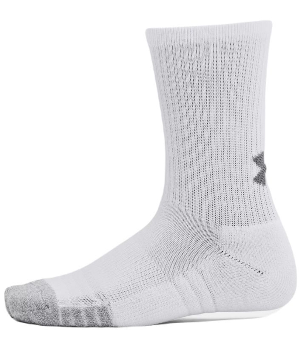 Теннисные носки Under Armour Kid's HeatGear 3P Crew Socks - белый