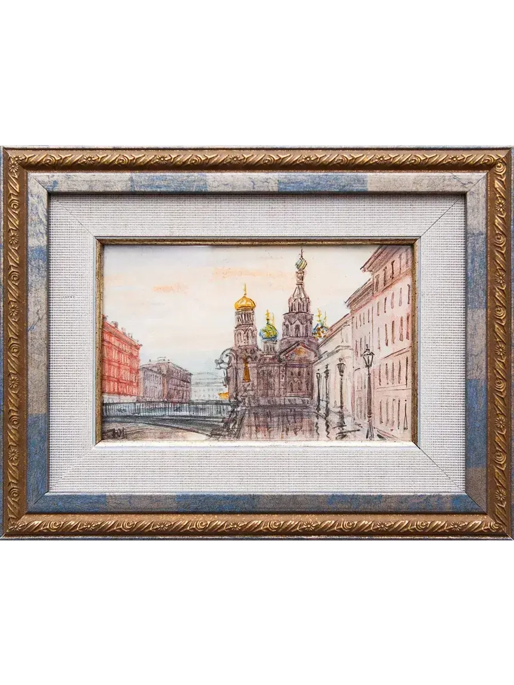 Картина акварелью "Виды СПб" Лопухова