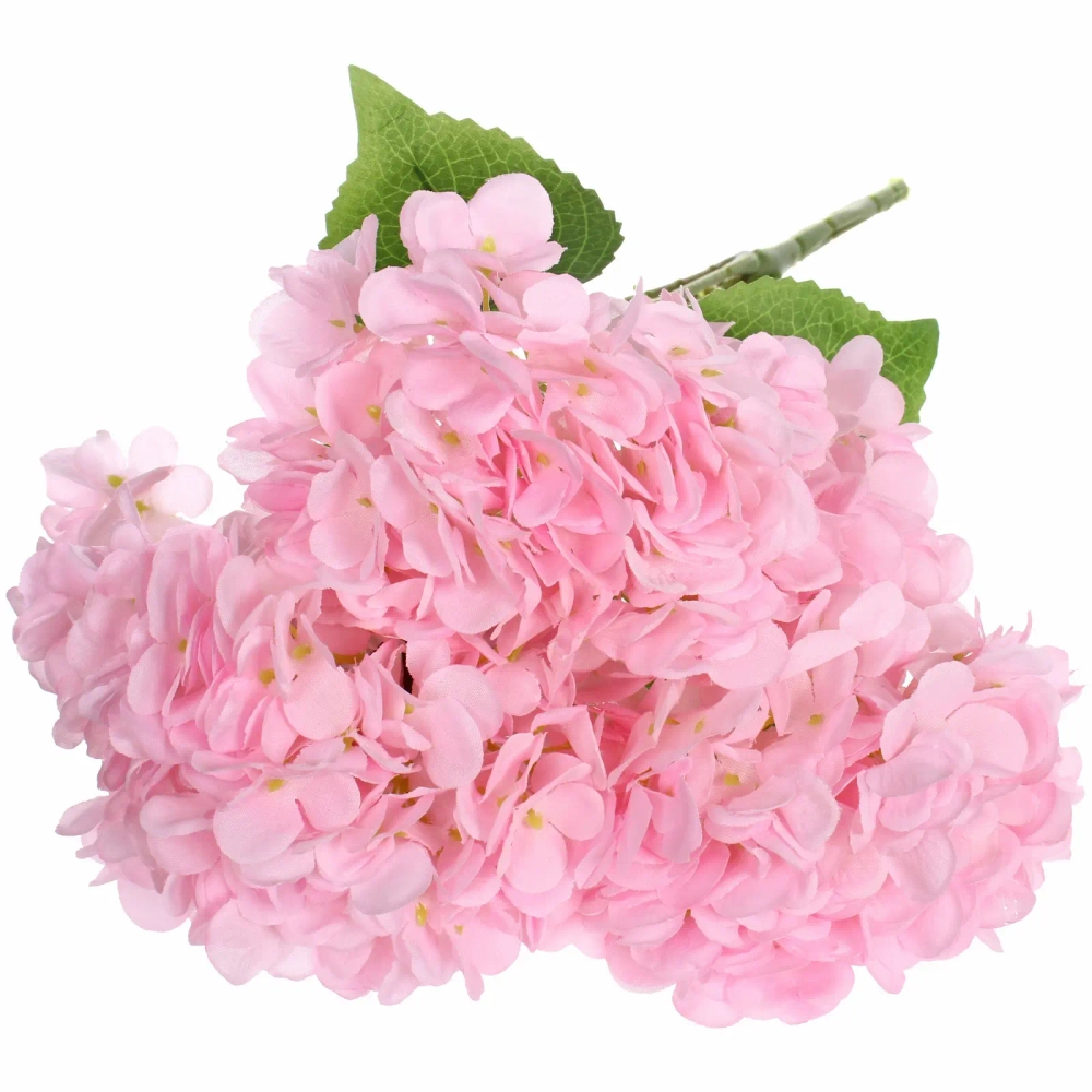 Искусственные цветы «Гортензия» 48см 5 цветков розовые