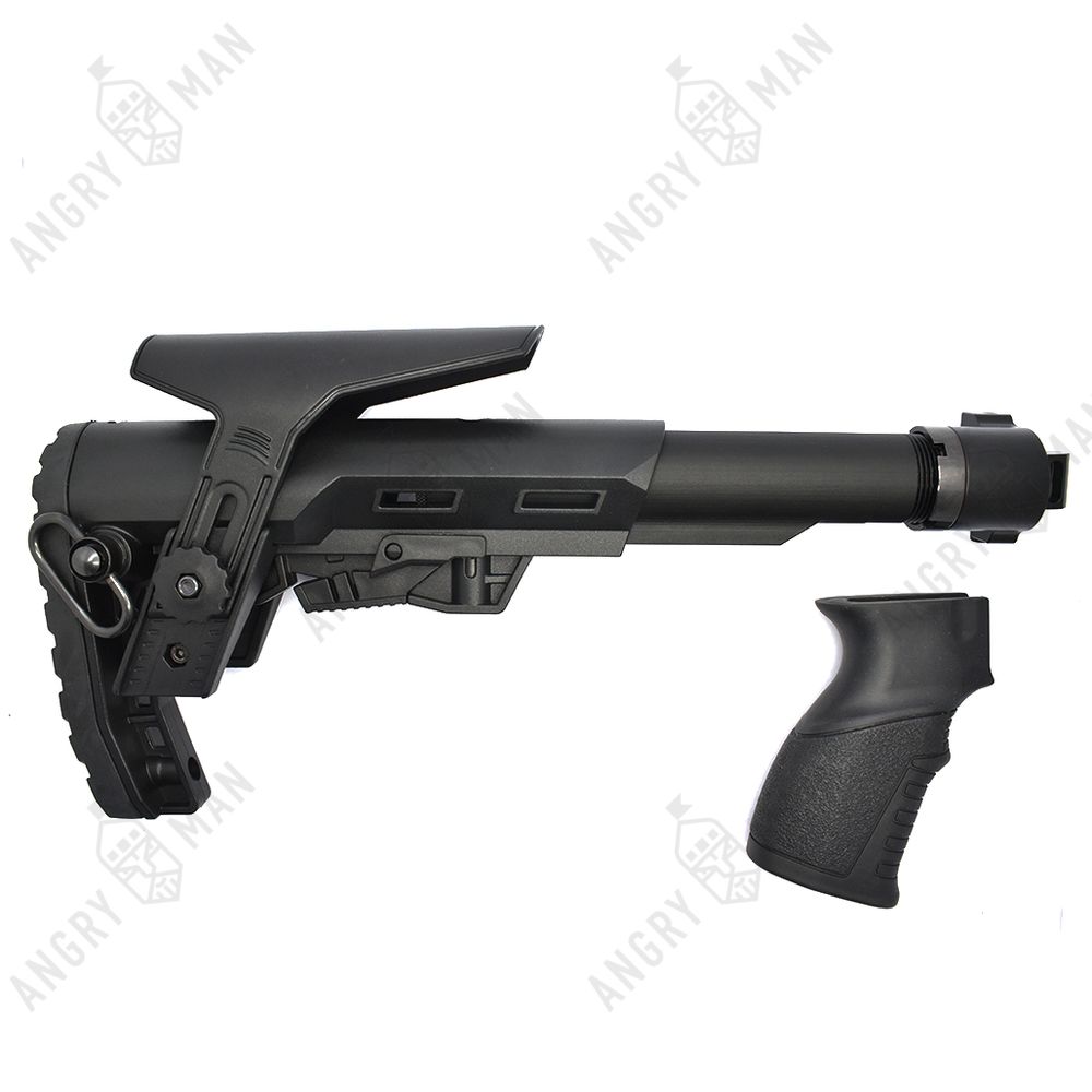 Комплект: Телескопический приклад на Сайгу/АК без завышения, Alpha, K.Arma