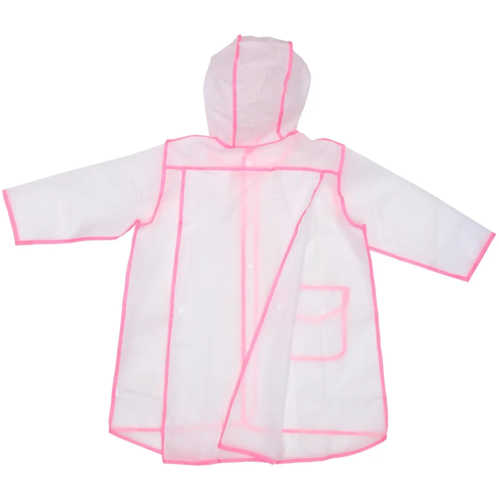 Дождевик-плащ детский «Neo» с капюшоном и завязками, на кнопках, цвет розовый, р. XL(61*55см.)