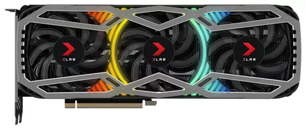 Видеокарта PNY RTX 3090 24GB XLR8 Gaming REVEL EPIC-X RGB Triple Fan Edition (VCG309024TFXPPB) 24 ГБ, GDDR6X, 384 бит, 1395 МГц, 1695 МГц, HDMI, DisplayPort