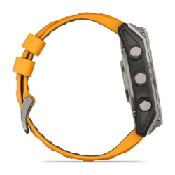 Умные часы Garmin Fenix 8 47mm, Sapphire, Titanium with Spark Orange/Graphite Silicone Band