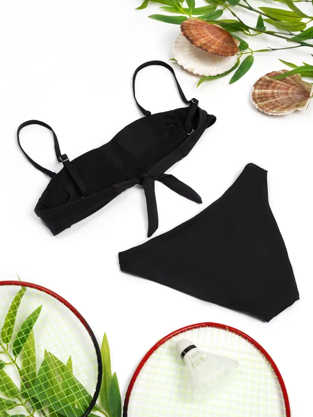 купальник раздельный 4 в 1 с шортами- юбка и топ с накидкой