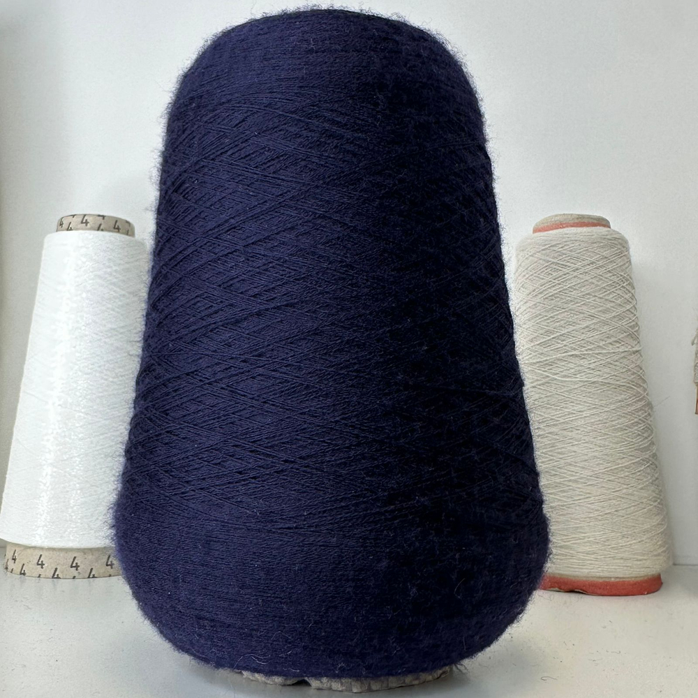 LOUVRE - CARIAGGI for Brunello Cucinelli; 90% меринос, 10% кашемир; 3000м/100гр; part.91012; col. 425, цвет: тосканская ночь (темно синий);