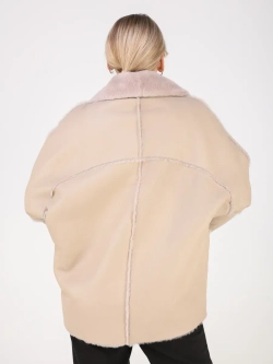 Дубленка зимняя натуральная оверсайз больших размеров