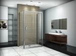 Душевой уголок Good Door Infinity WTW+SP+SP 140х70 стекло прозрачное/профиль хром