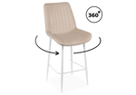 Барный стул Woodville Седа 360 бежевый (zd 210), белый np, ножки белые