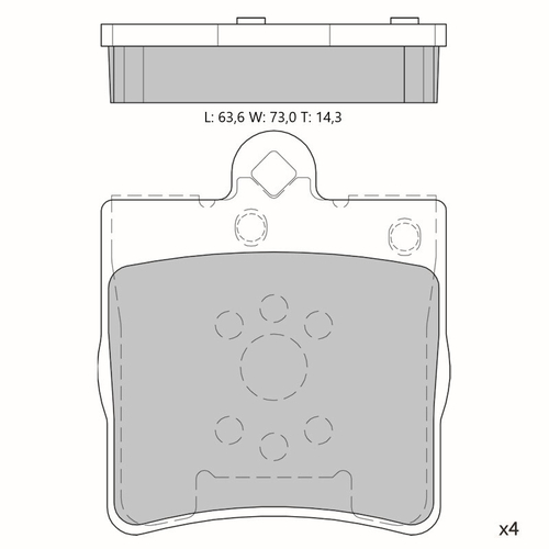 Колодки тормозные дисковые Avantech задние (противоскрипная пластина в компл.) AV215