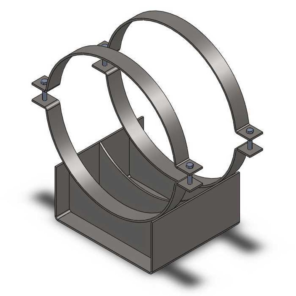 Опора подвижная хомутовая ОПХ3-150.140 ГОСТ 14911-82 (ОСТ 36 94-83)