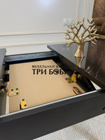 Кухонный раздвижной стол "Модерн", черный мрамор