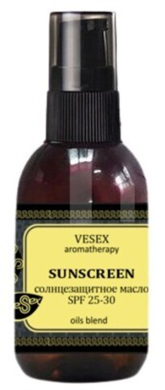 Натуральное солнцезащитное масло SPF 25-30 / Sunscreen (Санскрин)