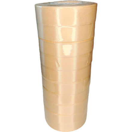 Лента упаковочная атласная 20мм, 22 м св. кремовый (10шт/уп)