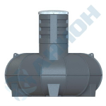 Резервуар О-образный 4500 л для подземного хранения дизельного топлива, с увеличенной высотой горловины Анион 4500 л. горизонтальный (3150x2350x2080см;черный) - арт.559484