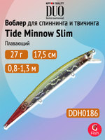 Воблер DUO Tide Minnow Slim 175SP, CCC0386 Grey Mullet, 175 мм, 27,6 г, нейтральный, минноу