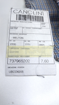 Рубашечный хлопок Canclini for Melton