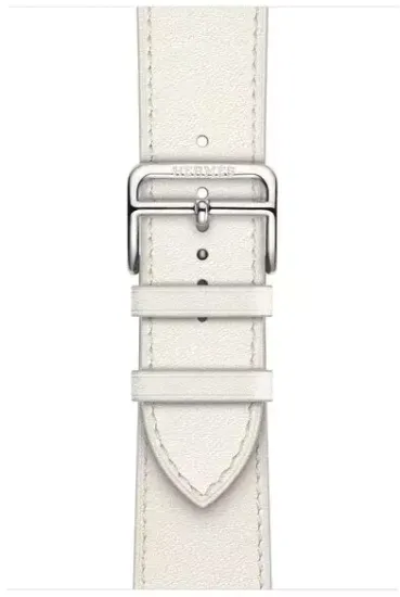 Умные часы Apple Watch Hermès Series 9 45 мм Steel Case , Silver/Blanc Swift Leather Single Tour