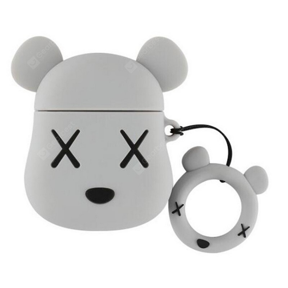 Чехол для AirPods/AirPods 2 3D Мишка XX (серый)