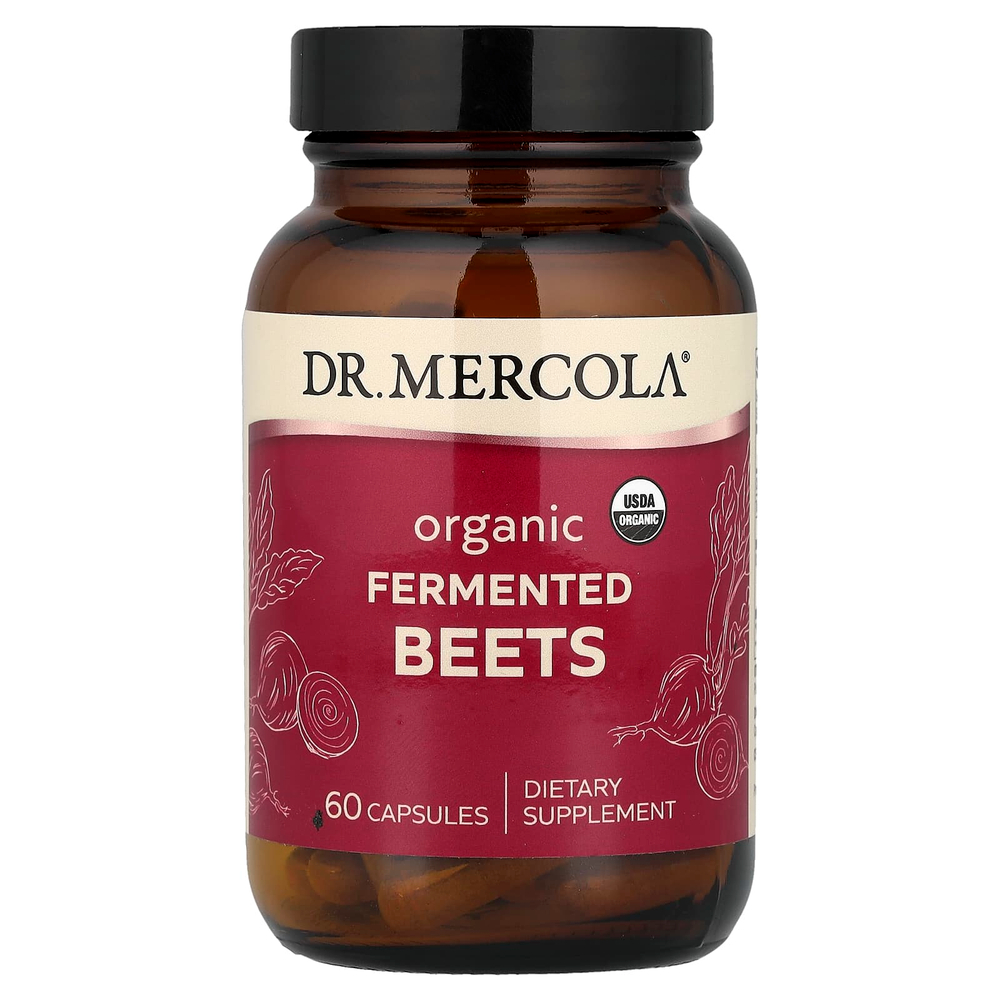 Dr. Mercola, органическая ферментированная свекла, 60 капсул