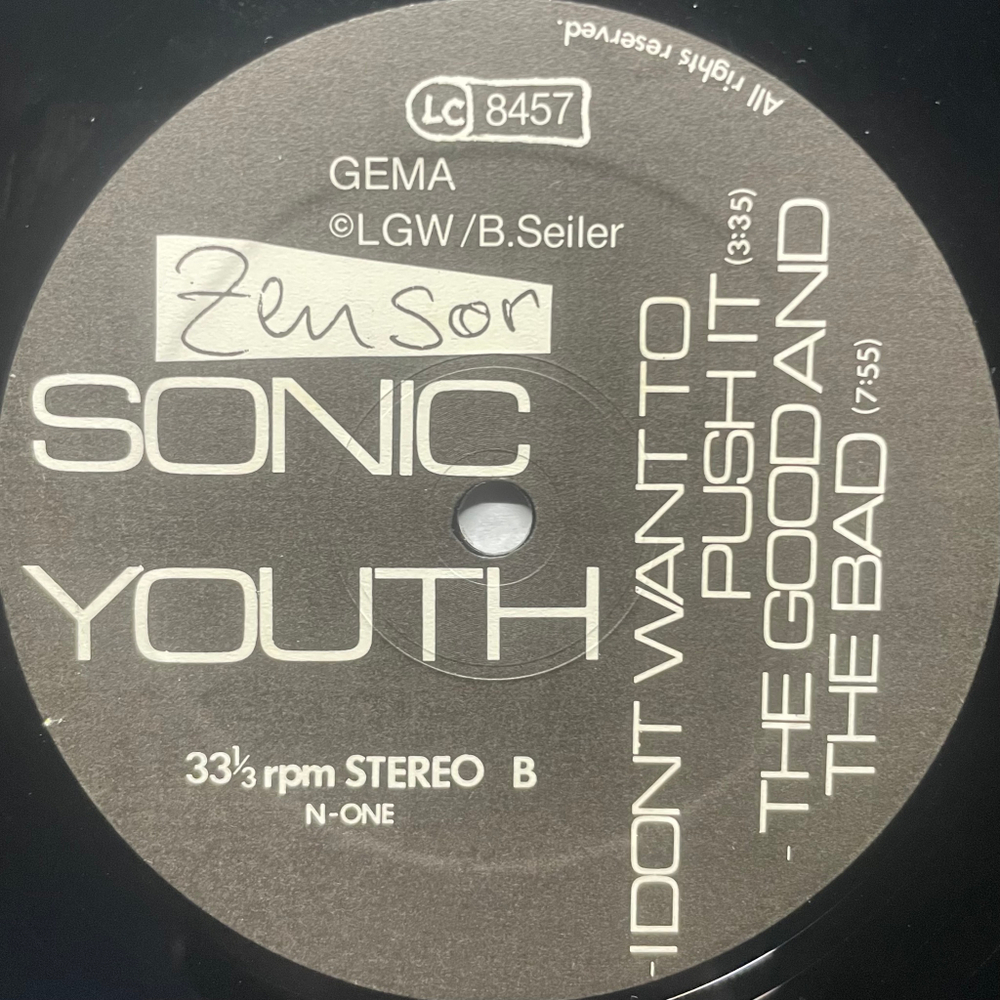 Sonic Youth ‎– Sonic Youth (Германия 1984г.)