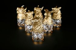 Набор стопок "Звери" в подарочной кейсе с художественным оформлением