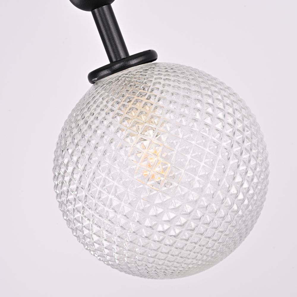 Подвесной светильник RAFFIN Black/Transparent