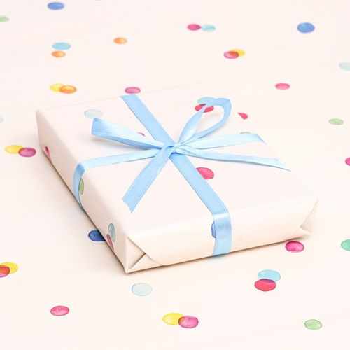 Бумага упаковочная глянцевая "Конфетти"