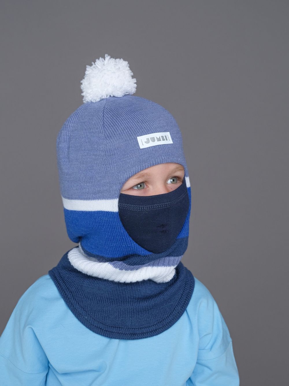 Шлем зимний вязаный (Небо) ГУФ