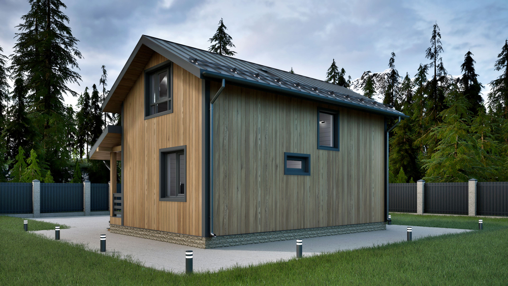 Проект Дома 105 кв. м из бруса Д-27