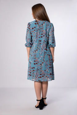 Платье женское 3831ВПБ, бирюза наб #284Бин053831ВПБ
