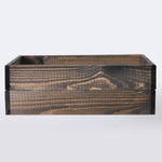 Набор деревянных подносов 38х28 см в стиле рустик (состаренный), 2 шт, столики для завтрака в постель Флоутард, для кухни, бурый