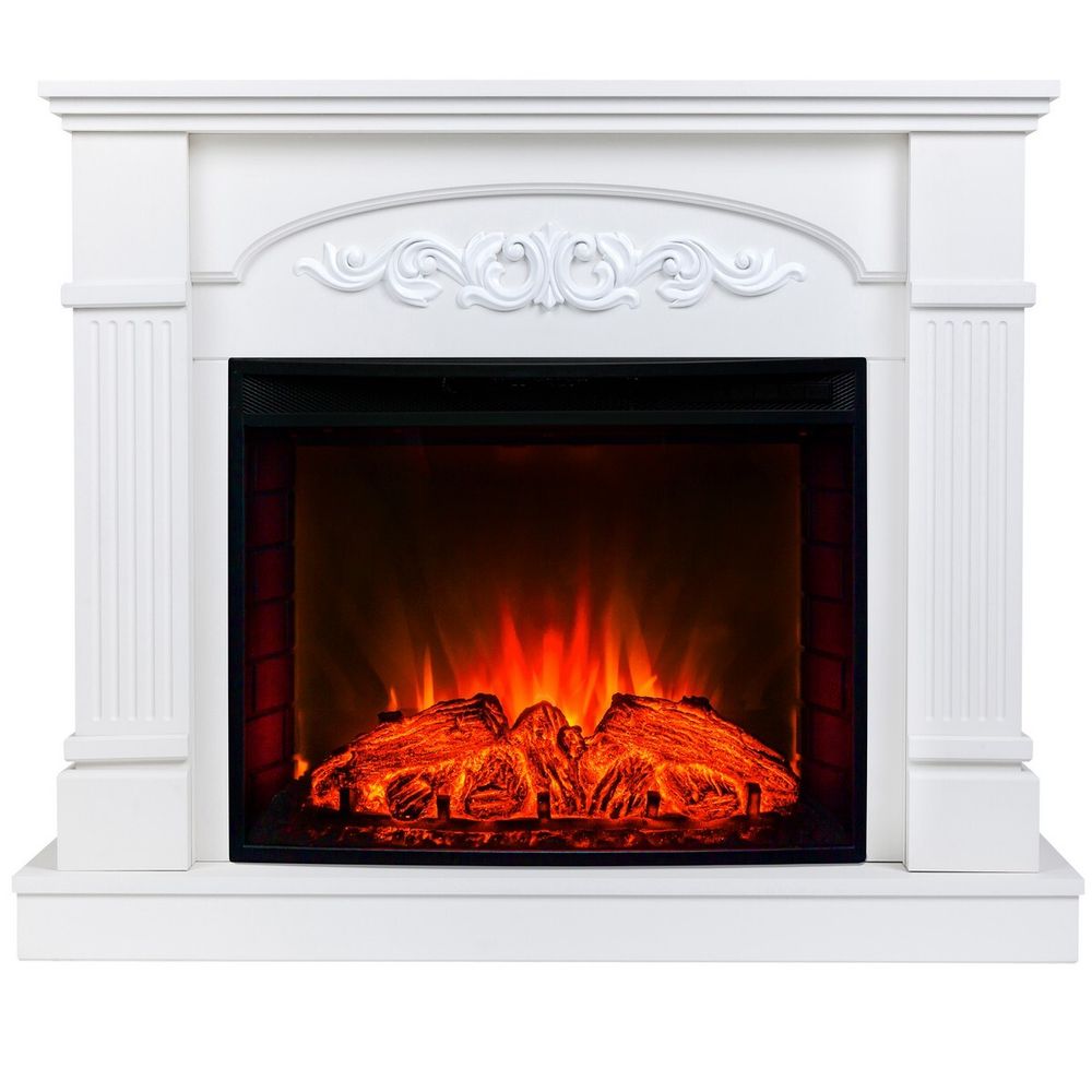 Электрокамин RealFlame Cristina 25,5 WT с очагом Evrika 25,5 LED