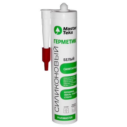ГЕРМЕТИК СИЛИКОНОВЫЙ MASTERTEKS PROFIMASTER САНИТАРНЫЙ 290 МЛ БЕЛЫЙ