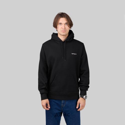 Толстовка мужская Carhartt WIP Script Embroidery Hooded артикул:I033658_black - купить в магазине Дайс