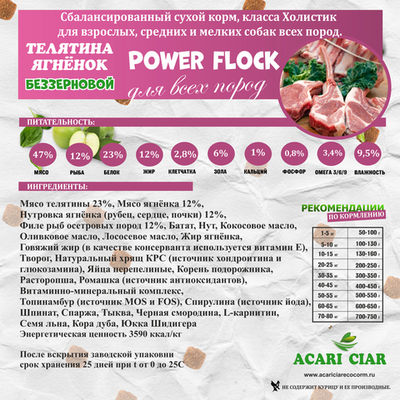 Акари Киар Павер Флок Телятина/Ягненок