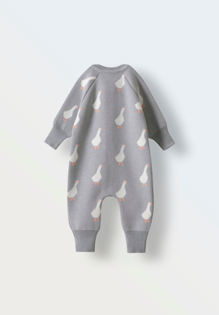 Комбинезон вязаный гуси