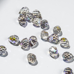 Бриолетт, дымчатый с фиолетовым покрытием, 10*8мм, хрусталь