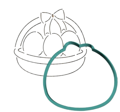 Трафарет+формочка "Корзина с яйцами 1" ZFT (форма+трафарет)