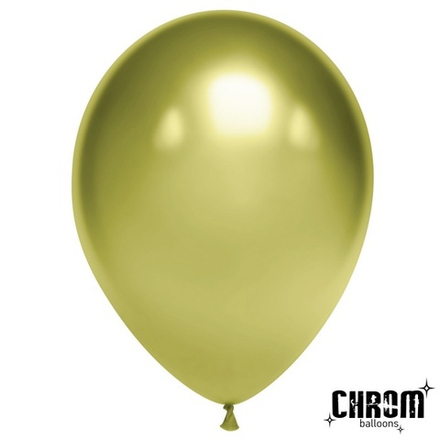 Воздушные шары Дон Баллон, хром лайм, 50 шт. размер 12" #611109