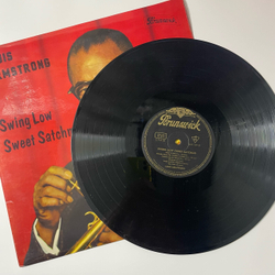 Винтажная виниловая пластинка LP Louis Armstrong Swing Low Sweet Satchmo (Германия 1958) Go Down Moses