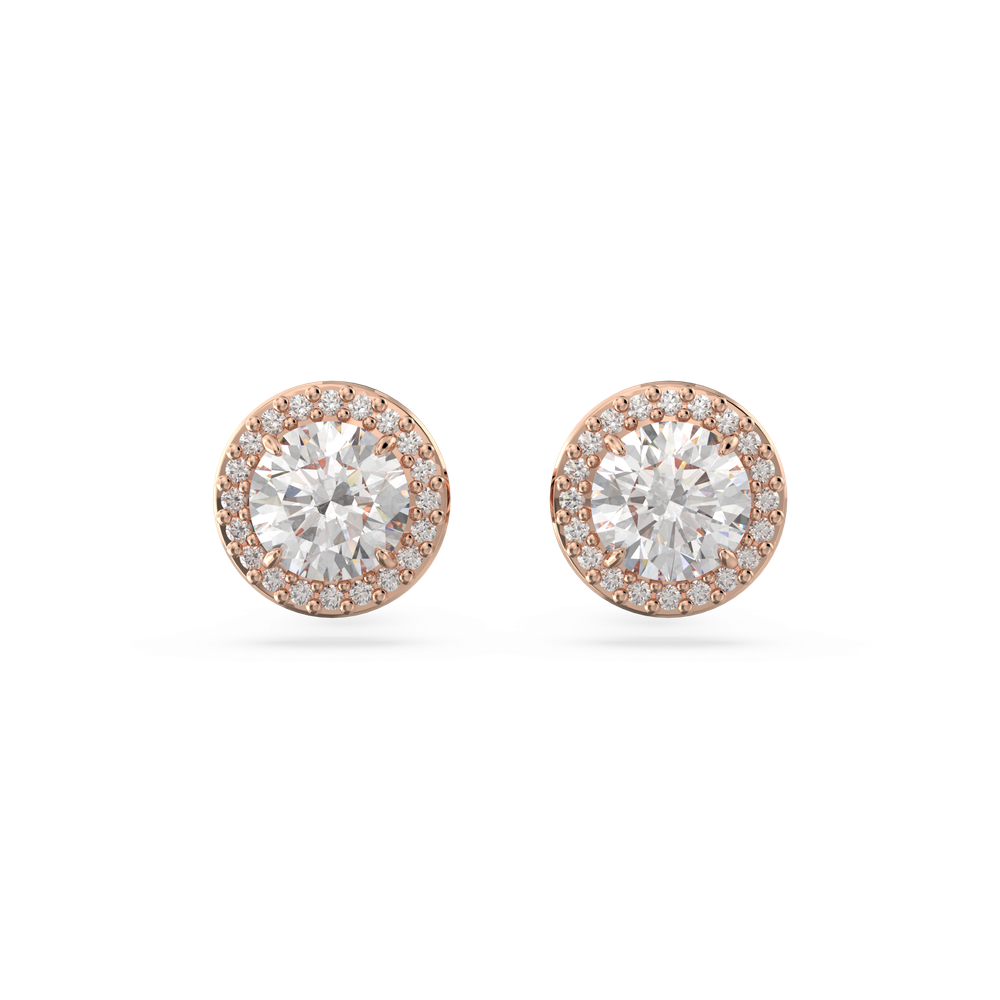 CONSTELLA:PE STUD PAVE WHITE/ROS